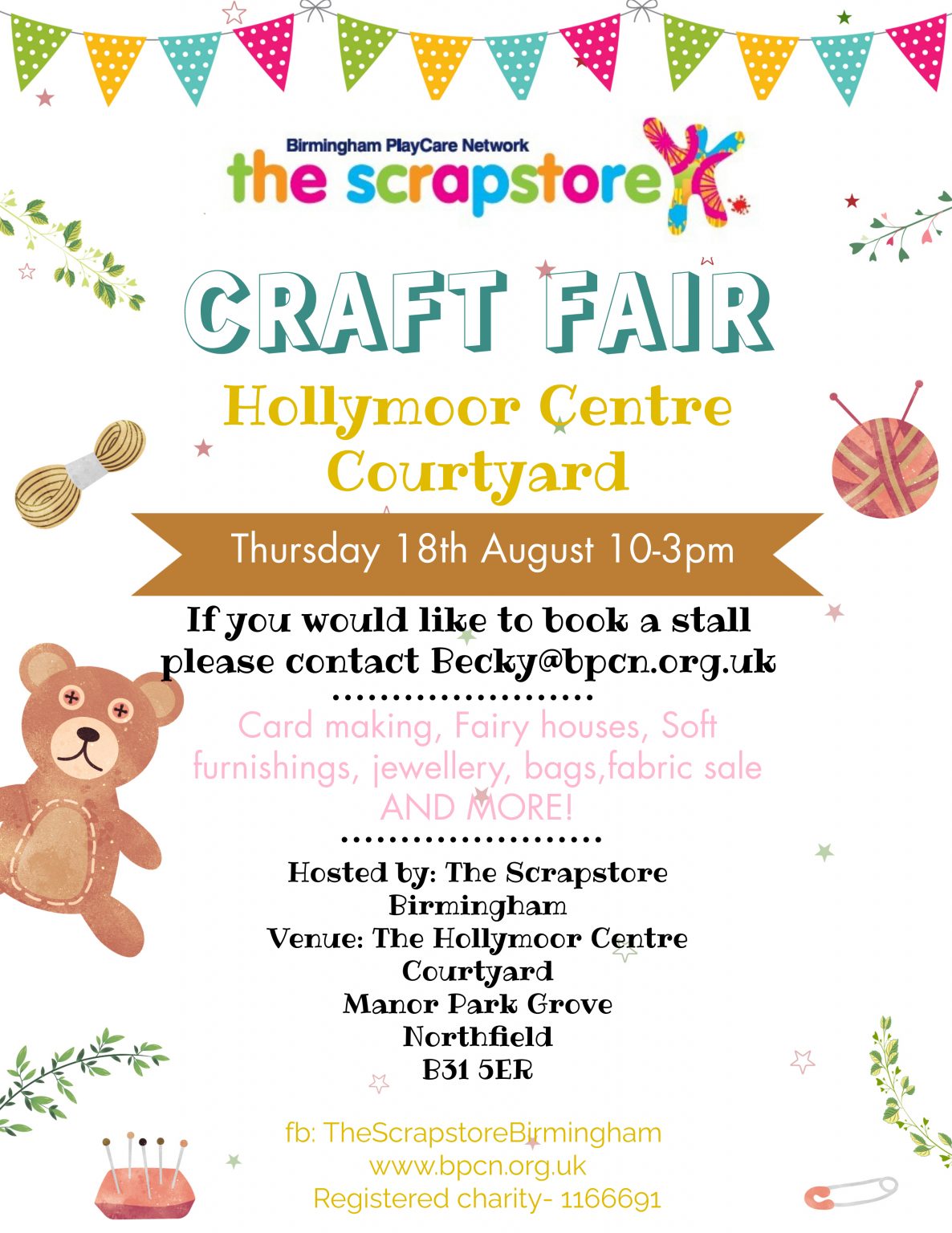 Craft Fair Details Birmingham PlayCare Network